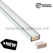 PERFIL DE ALUMINIO GRIS SIN PESTAÑA BAJITO 14X10MMX 3M