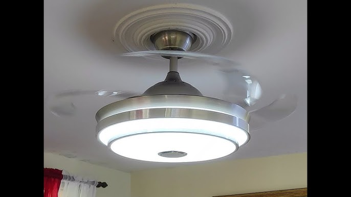 ABANICO DE TECHO PLATEADO CON BLUETOOTH 110V DECORATIVO