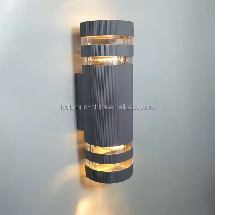 APLIQUE DE PARED OVALADO GRIS 4 RALLA 2 SOCKET 27