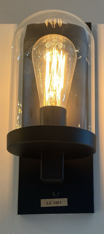 APLIQUE DE PARED P/ EXTERIOR NEGRO TIPO CANDELABRO E27