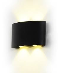 APLIQUE LED DE PARED OVALADO NEGRO 4W 3000K AC85-265V MERCURY