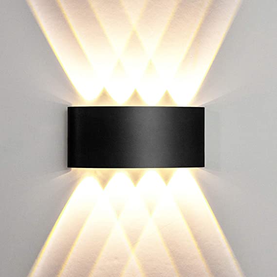 APLIQUE LED DE PARED OVALADO NEGRO 8W 3000K AC85-265V MERCURY