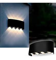 APLIQUE LED DE PARED OVALADO NEGRO 8W RGB AC85-265V IN
