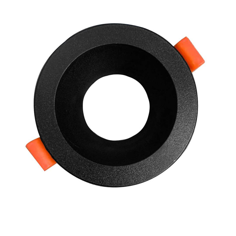 BASE DE DICROICA REDONDA PLASTICA NEGRA ROOMLUX 75MM 88X39