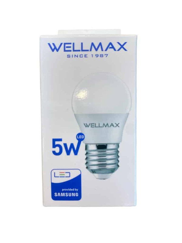 BOMBILLO LED BULBO 5W 6500K AC85-240V  WELLMAX