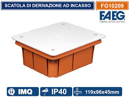 CAJA DE REGISTRO EMPOSTRABLE PLASTICA FAEG 119X96X45MM (5x4x2')