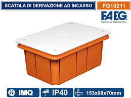 CAJA DE REGISTRO EMPOSTRABLE PLASTICA FAEG 153X98X70MM (6X3.8'')