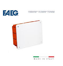 CAJA DE REGISTRO EMPOSTRABLE PLASTICA FAEG 198X153X70MM (8X6'')