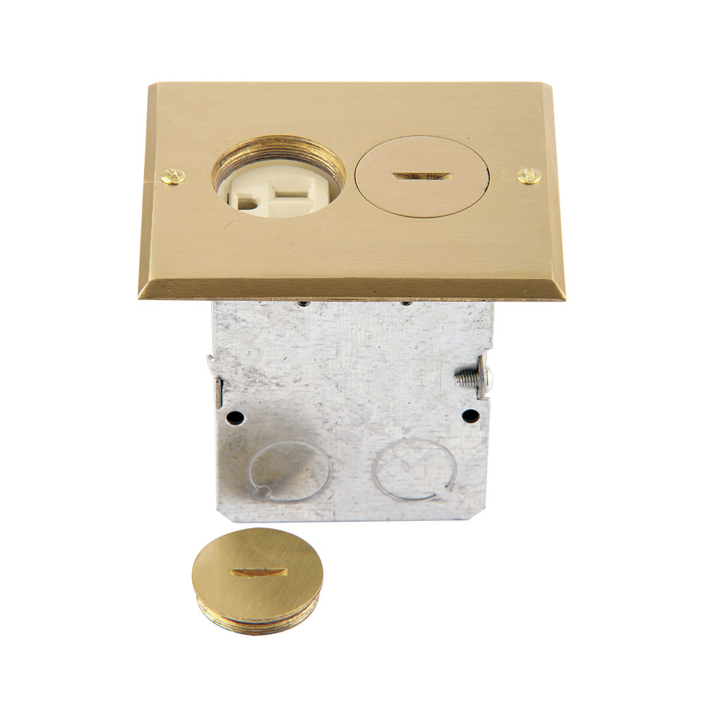 CAJA P/ TOMA DE PISO BRONCE 15A 125V EAGLE