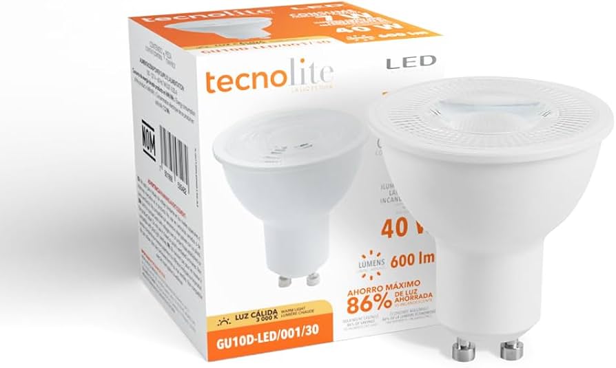 DICROICA LED DIMMABLE GU10 7W 3000K 250LM AC100-127V TECNOLITE