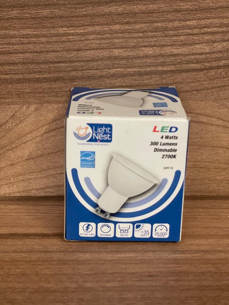 DICROICA LED GU10 4W 2700K 300LM DIMMABLE AC100-130V LIGHTNEST