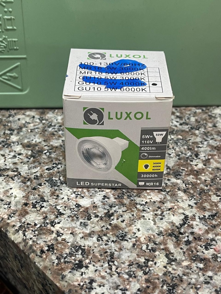 DICROICA LED GU10 5W 4100K 400LM DIMMABLE AC100-130V LUXOL