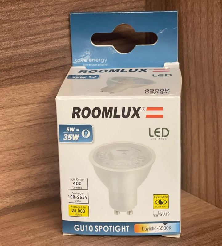 DICROICA LED GU10 5W 6500K 400LM  AC85-265V ROOMLUX