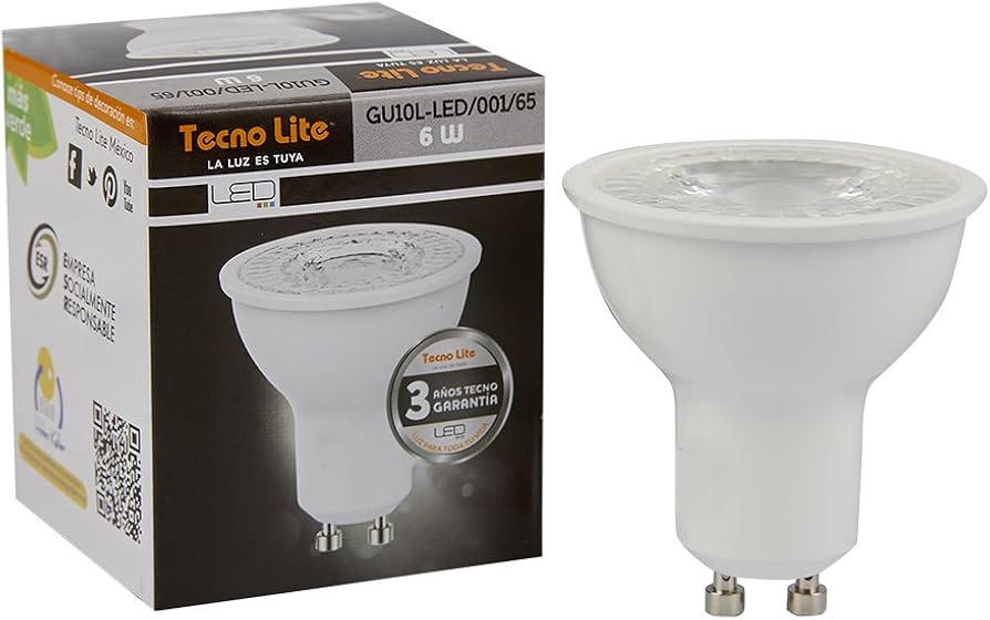 DICROICA LED GU10 6W 4000K 550LM AC100-127V TECNOLITE