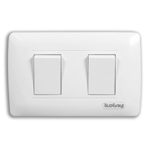 INTERRUPTOR DOBLE KOLNY BLANCO