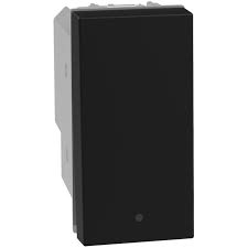 INTERRUPTOR MODULAR SENCILLO NEGRO MATIX GO 15A 127V