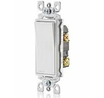 INTERRUPTOR SENCILLO LEVINTON DECORA BLANCO 15A 120/277v