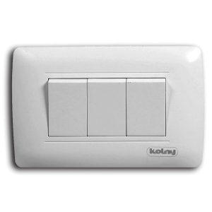 INTERRUPTOR TRIPLE KOLNY BLANCO 3WAY