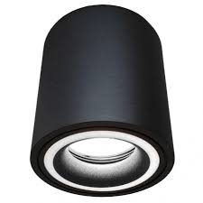LAMPARA CILINDRICA DE SUPERFICIE DE ALUMINIO NEGRA 5W 3000K ML