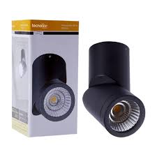 LAMPARA CILINDRICA LED DE TECHO NEGRO DE SUPERFICIE 7W 3000K AC100-240V TECNOLITE