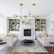 LAMPARA COLGANTE DE TECHO TUBULAR DORADA 6 GLOBO E27 IN