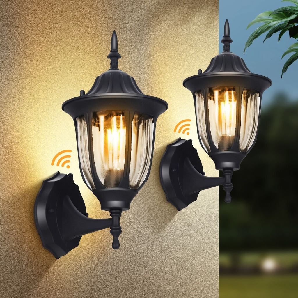 LAMPARA DE PARED COLONIAL EXTERIOR NEGRA E27