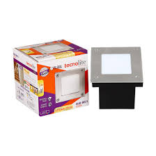 LAMPARA LED EMPOSTRABLE DE PISO CUADRADA SATIN IP65 0.6W 3000K AC100-127V