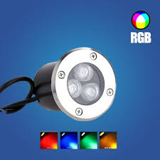LAMPARA LED EMPOSTRABLE DE PISO REDONDA SATIN IP65 3W RGB AC85-265V WJ