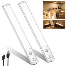 LAMPARA LED PARA ARMARIO RECARGABLE CON SENSOR DE MOVIMIENTO  3T 5V 1.2W IP20 AC100-265V 30CM