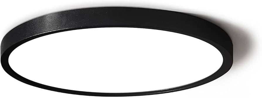 LAMPARA LED REDONDA DE  SUPERFICIE NEGRA 3T 36W AC85-265V ML