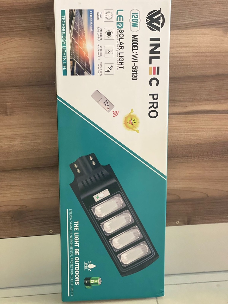 LAMPARA SOLAR LED 120W 6500K 11 HD 120 Ø IN