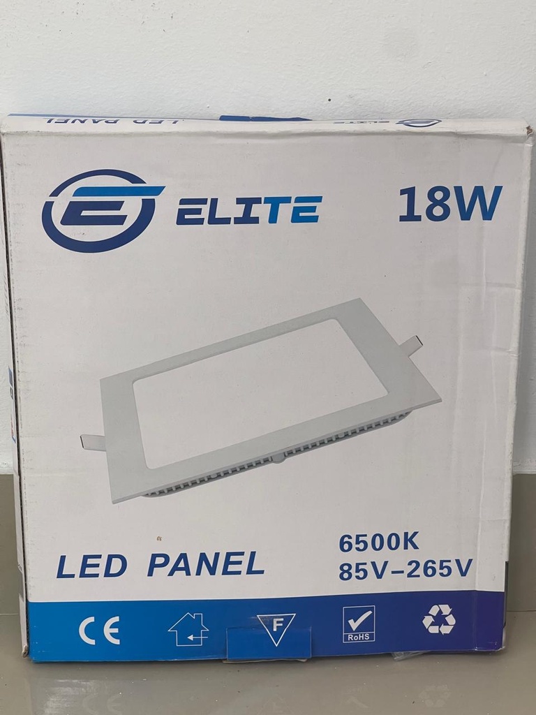 PANEL LED CUADRADO EMPOSTRABLE 18W 6500K AC85-265V FA