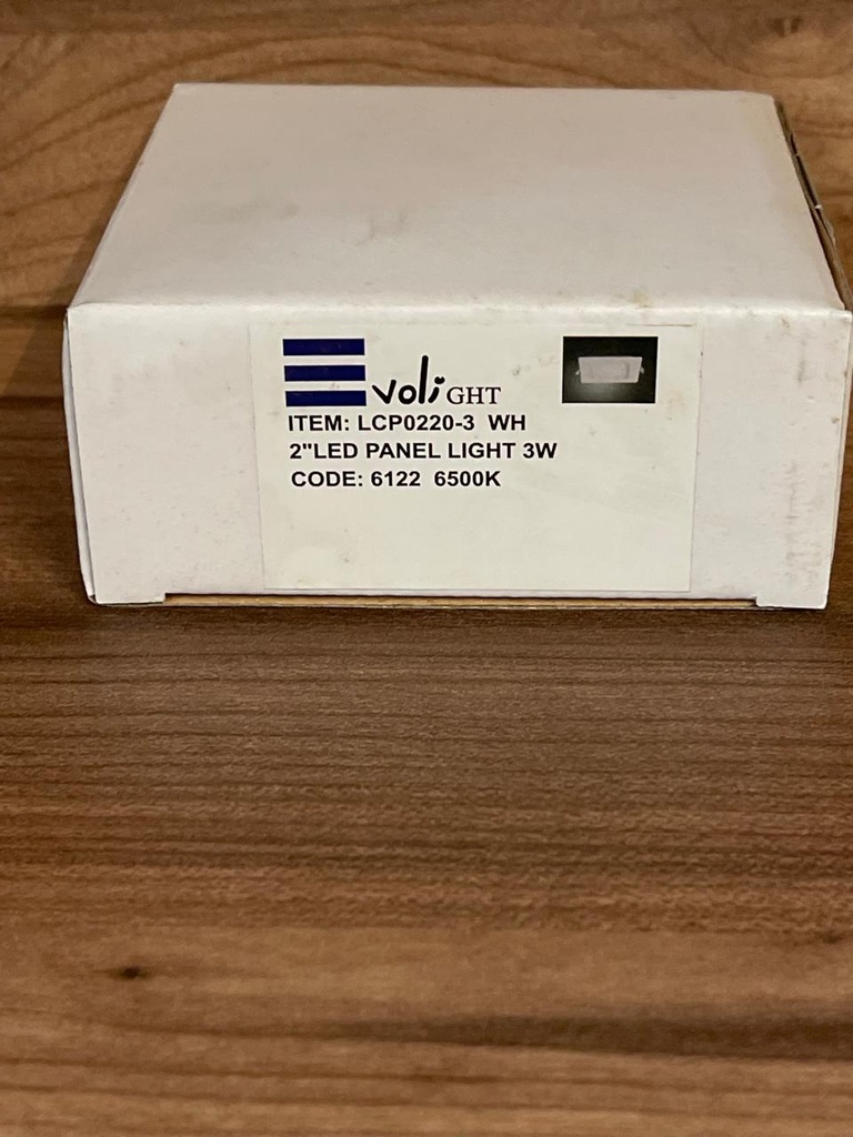 PANEL LED CUADRADO EMPOSTRABLE 3W 6500K AC85-265V EVO