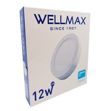 PANEL LED REDONDO DE SUPERFICIE 12W 6500K AC100-240V 960LM 25000HRS Ø170MM  WELLMAX