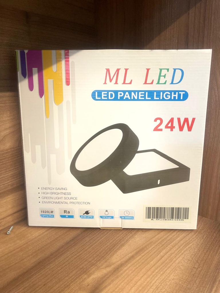 PANEL LED REDONDO DE SUPERFICIE 24W 4100K AC85-277V 480LM 30000HRS Ø110MM  ML