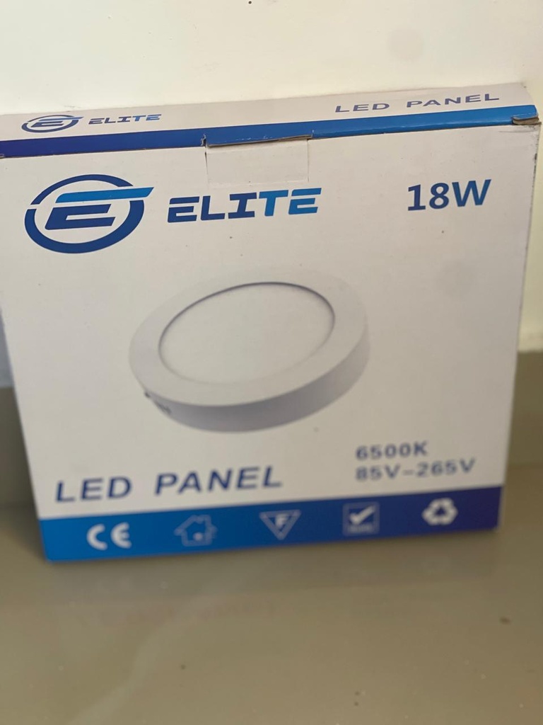 PANEL LED REDONDO DE SUPERICIE 18W 6500K AC85-265V