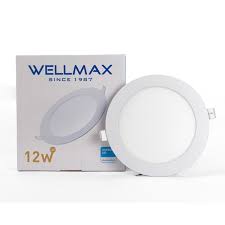 PANEL LED REDONDO EMPOSTRABLE 12W 3000K AC100-240V 480LM 25000HRS Ø120MM WELLMAX