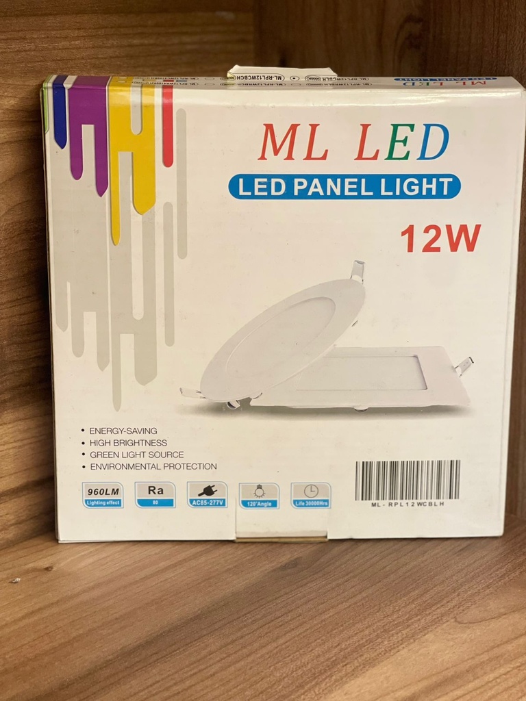 PANEL LED REDONDO EMPOSTRABLE 12W 3000K AC85-277V 9600LM 30000HRS Ø170MM 155MM ML