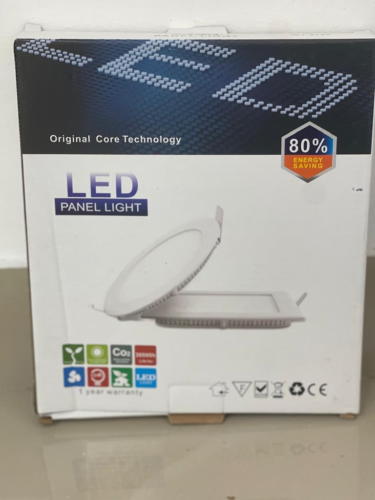 PANEL LED REDONDO EMPOSTRABLE 12W 6500K AC85-265V WJ