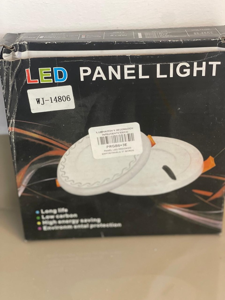 PANEL LED REDONDO EMPOSTRABLE 2T BORDE RGB 6+3W AC85-265V