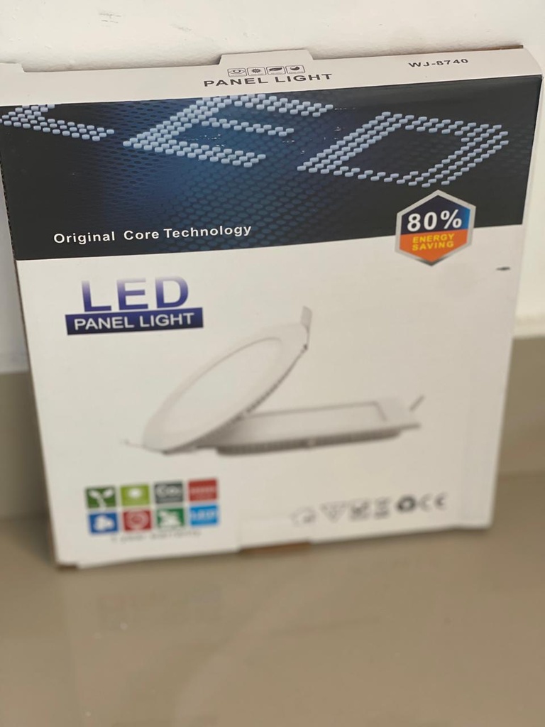 PANEL LED REDONDO EMPOSTRABLE 9W 6500K AC85-265V WJ