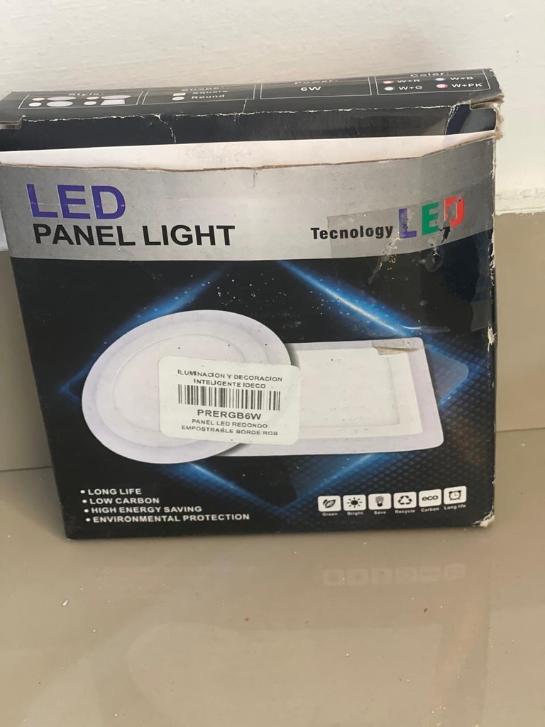 PANEL LED REDONDO EMPOSTRABLE BORDE RGB 6W AC85-265V