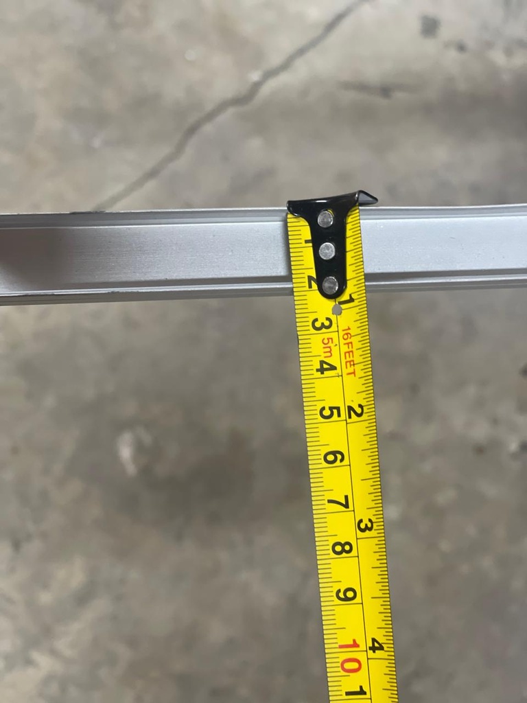 PERFIL DE ALUMINIO GRIS SIN PESTAÑA 15X19MM 3MT