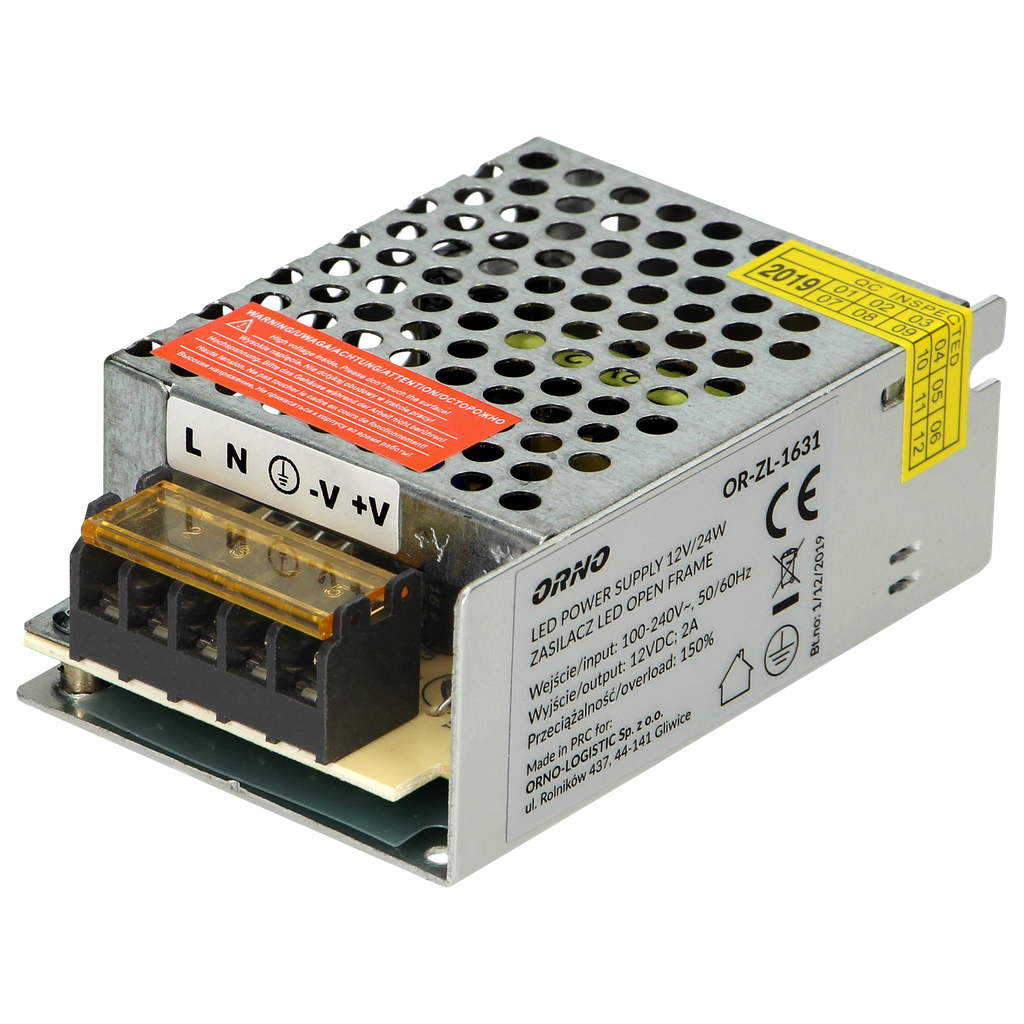 POWER SUPPLY 25W 2A IN AC-110-120V OUT 12V IN