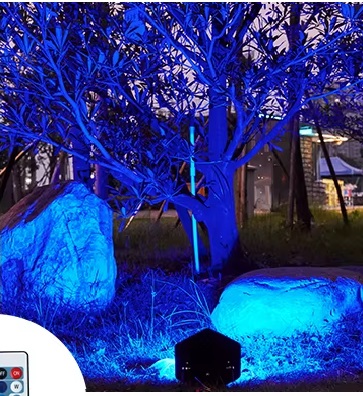 REFLECTOR LED DE JARDIN 50W AZUL AC85-265V ML