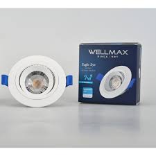 SPOT LED REDONDO BLANCO EMPOSTRAR PLASTICO 7W 6500K AC100-265V WELLMAX