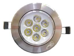 SPOT LED REDONDO PLATEADO EMPOSTRAR 7W 6500K  AC85-265V WJ