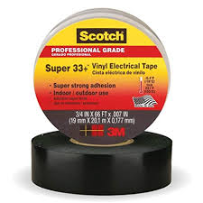 TAPE DE VINIL NEGRO SUPER 33+ 3/4X66FT