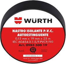 TAPE DE VINIL NEGRO WURTH 3/4*60FT