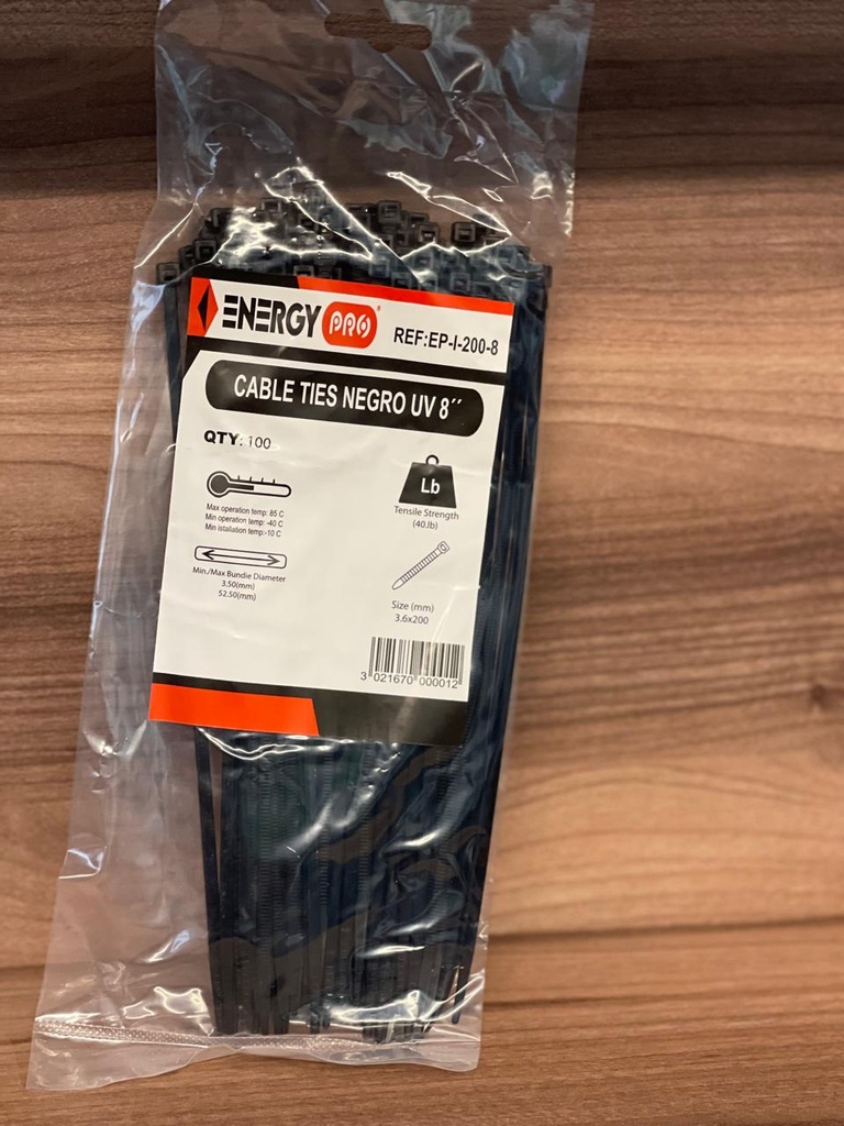 TAYRRAT NEGRO 3.6X200MM 40LB EP